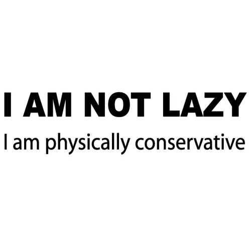 The “I am not lazy” illustration